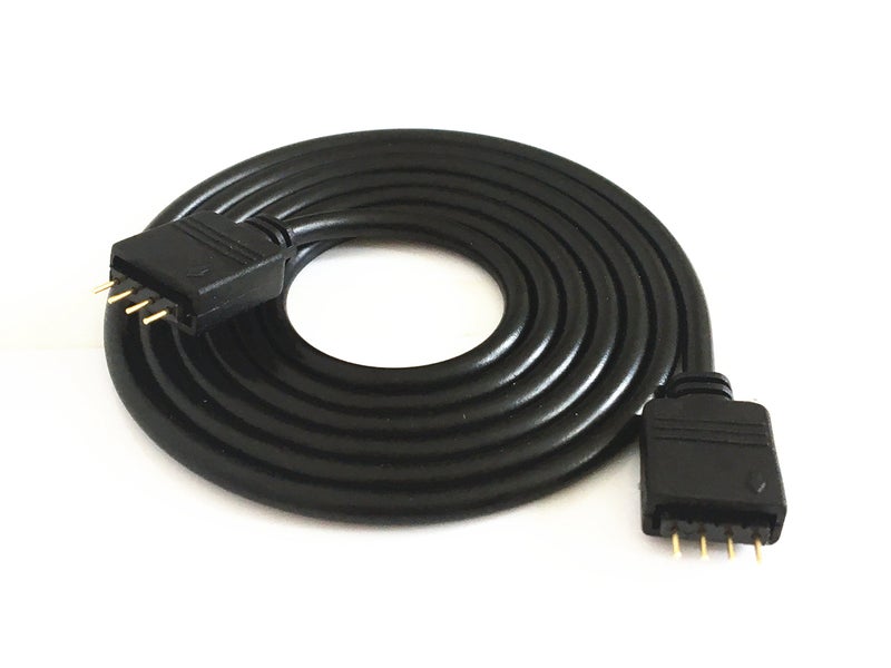 HUALAND 4 Pack Black 3M 9.84ft RGB LED Strip Connector Extension Cable - 4 Pin Connector for SMD 5050 3528 2835 LED Light Strip - Image 4